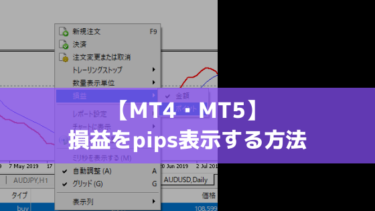 MT4・MT5の損益をpips表示する方法